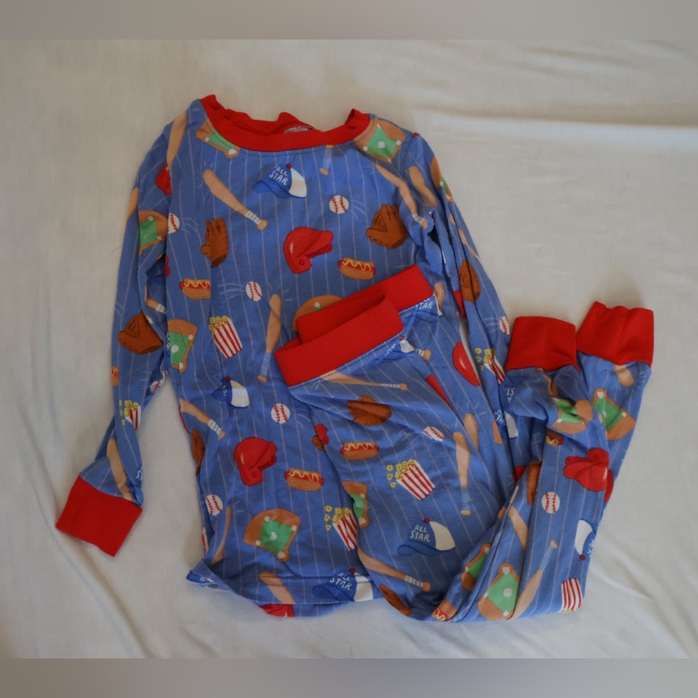 Little Sleepies Long Sleeve and Pants - Baseball - Size 2T